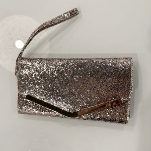 Silver multi colored sequin wristlet purse! EUC